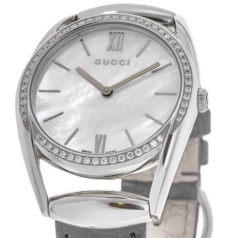 Gucci Horsebit Mother of Pearl Dial Quartz Ladies Watch YA140406